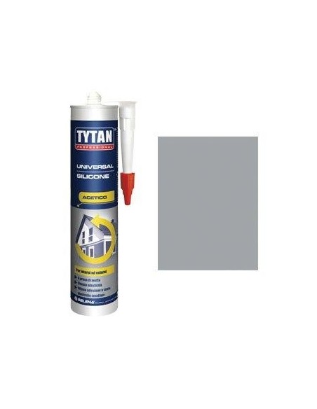SILICONE ACETICO UNIVERSALE TYTAN  GRIGIO RAL 7004 ML 280