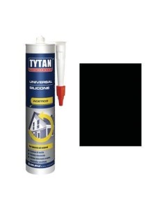 SILICONE ACETICO UNIVERSALE TYTAN  NERO RAL 9005 ML 280