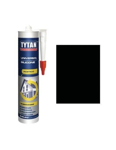 SILICONE ACETICO UNIVERSALE TYTAN  NERO RAL 9005 ML 280