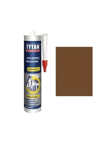 SILICONE ACETICO UNIVERSALE TYTAN  MARRONE RAL 8007 ML 280