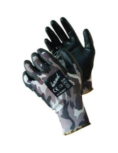 GUANTO POLIURETANO NERO MIMETICO  MAGLIA LEGGERA SINTETICO