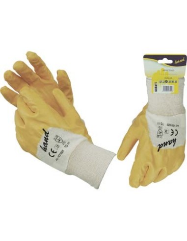 GUANTO NITRILE NBR GIALLO MAGLIA COTONE BIANCO