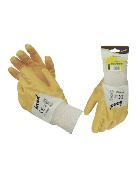 GUANTO NITRILE NBR GIALLO MAGLIA COTONE BIANCO