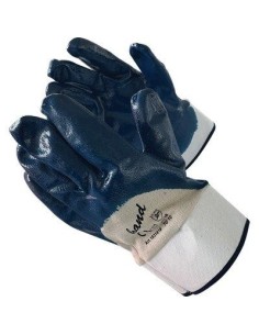 GUANTO NBR BLU AREATO HAND TELA COTONE BIANCO + MANICHETTA 10