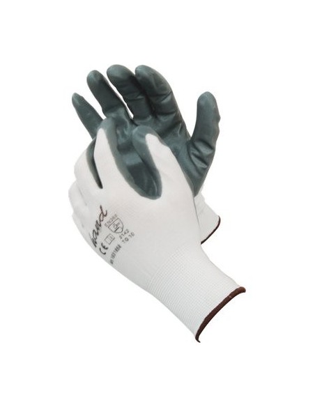 GUANTO NITRILE GRIGIO HAND MAGLIA LEGGERA SINTETICO BIANCO
