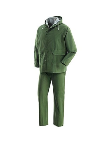 GIACCA + PANTALONE IMPERMEABILE PVC PLUVIO VERDE