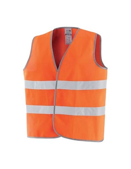 GILET ALTA VISIBILITA ARANCIO TAGLIA UNICA