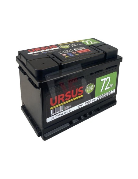 BATTERIA AVVIAMENTO AUTO URSUS START & STOP 72 Ah