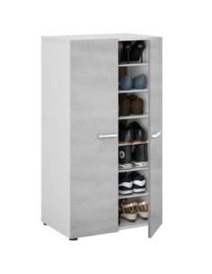 KIT SCARPIERA 2 ANTE + 6 RIPIANI 55X36X103 BIANCO CEME.