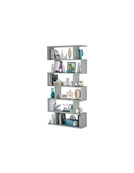 KIT LIBRERIA ATHENA 80X25X192 CEMENTO