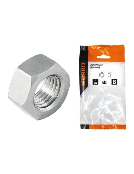 DADO ESAGONALE INOX A2 SELF WORKIT