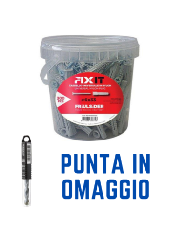 PROMOPACK TASSELLI 6x33 + PUNTA OMAGGIO