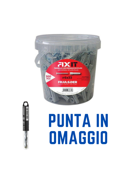 PROMOPACK TASSELLI 6x33 + PUNTA OMAGGIO