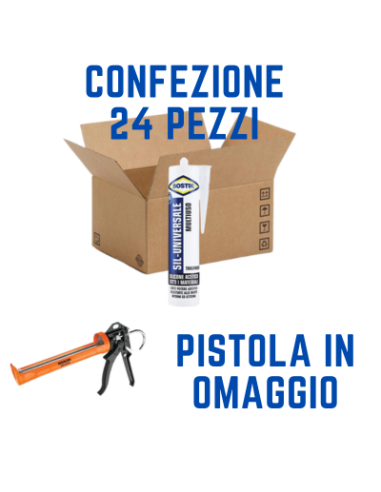 PROMOPACK SILICONE TRASPARENTE + PISTOLA OMAGGIO