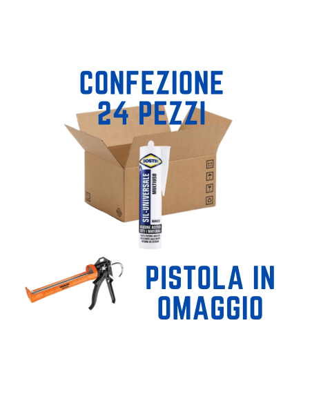 PROMOPACK SILICONE BIANCO + PISTOLA OMAGGIO