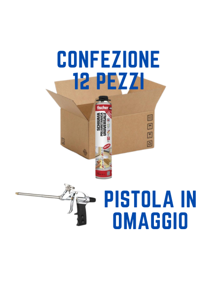 PROMOPACK SCHIUMA POLIURETANICA UNIVERSALE FISCHER + PISTOLA OMAGGIO