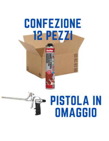 PROMOPACK SCHIUMA POLIURETANICA COPPI E TEGOLE FISCHER + PISTOLA IN OMAGGIO