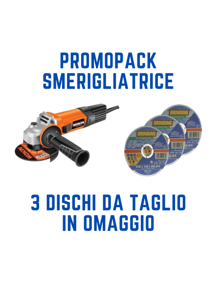 PROMOPACK SMERIGLIATRICE + 3 DISCHI DA TAGLIO IN OMAGGIO