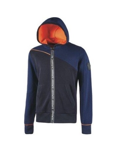 FELPA FULL ZIP + CAPPUCCIO JUPITER U-POWER DEEP BLUE