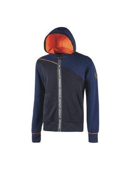 FELPA FULL ZIP + CAPPUCCIO JUPITER U-POWER DEEP BLUE