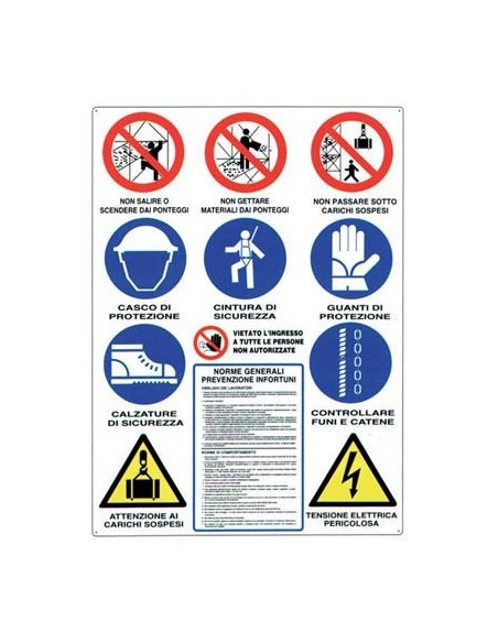 CARTELLO PER CANTIERE "NORME DI SICUREZZA"