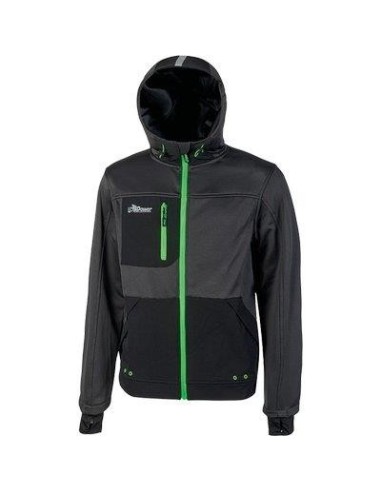 FELPA FULL ZIP + CAPPUCCIO GALAXY U-POWER ASPHALT GREY GREEN