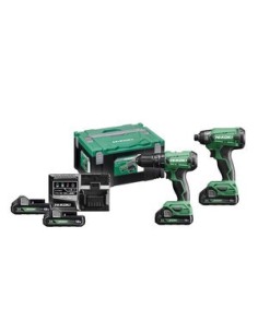 HIKOKI COMBOPACK KC18DA TRAPANO + AVVITATATORE AD IMPULSI 18V