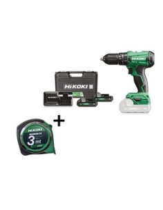 HIKOKI SET TRAPANO AVVITATORE DV18DA 18V CON PERSCUSSIONE + ACCESSORI