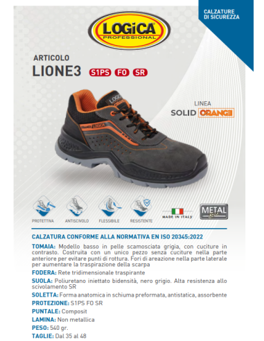 SCARPA BASSA S1PS SR LOGICA MOD.LIONE3