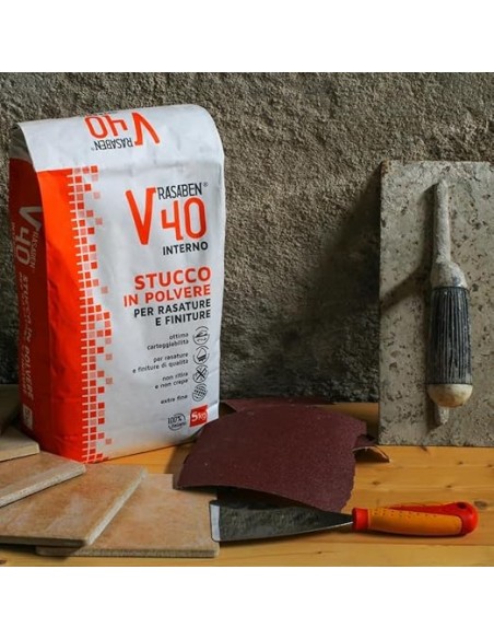STUCCO IN POLVERE INTERNO V40 K2 RASABEN KG 20