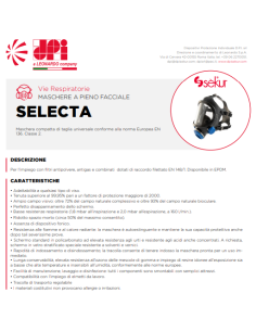 RESPIRATORE A MASCHERA SELECTA SEKUR X FILTRO 1 2