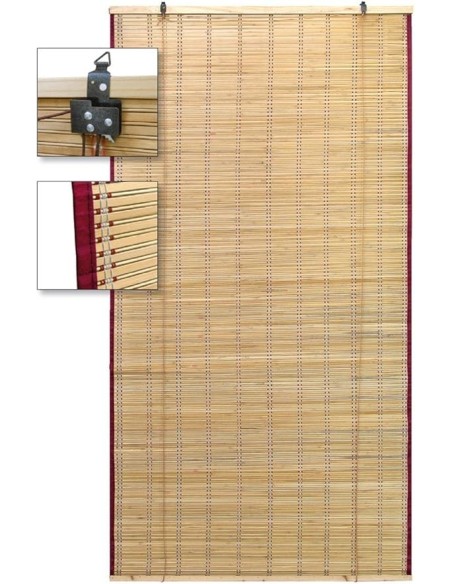 Utilia Tenda per Finestra Bambù Beige Resistente all'Acqua CM.200 X 300