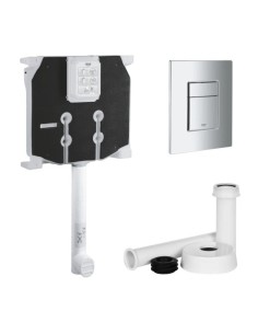 CASSETTA SCARICO WC AD INCASSO CON PLACCA CROMO E CANOTTO MODELLO DUAL FLUSH  GROHE