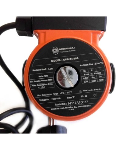 POMPA ACQUA CIRCOLATORE RISCALDAMENTO 25/60-130 CALDAIA STUFA PELLET TERMOCAMINO 3 VELOCITA'