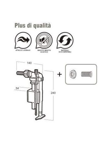 GALLEGGIANTE PER CASSETTA WC UNIVERSALE BAMPI MAGNETIC SILENZIOSO
