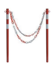 PALETTO SEGNALETICO BICOLORE D 50MMXH120 CM