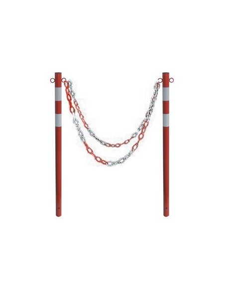 PALETTO SEGNALETICO BICOLORE D 50MMXH120 CM