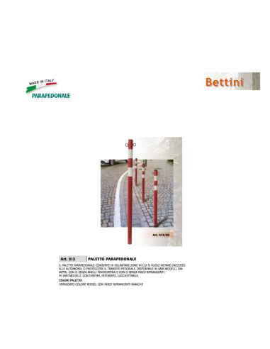 PALETTO SEGNALETICO BICOLORE D 50MMXH120 CM