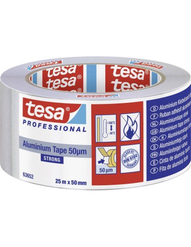 tesa STRONG 63652-00001-00 Nastro adesivo in alluminio Argento (L x L) 25 m x 50 mm 1 pz