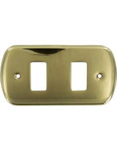 PLACCA COPRIFRUTTI GHIDINI OTTONE POSTI 2 GIOIA MAGIC