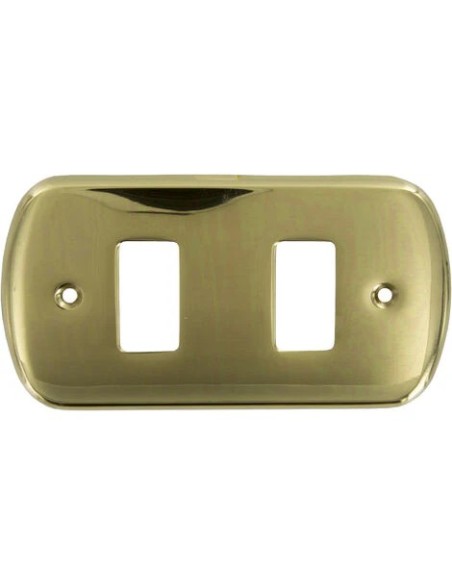 PLACCA COPRIFRUTTI GHIDINI OTTONE POSTI 2 GIOIA MAGIC