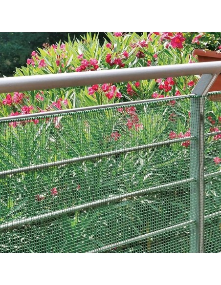RETE PLASTICA BALCONE QUADRA TENAX VERDE MM 10 X 10 H.CM 100