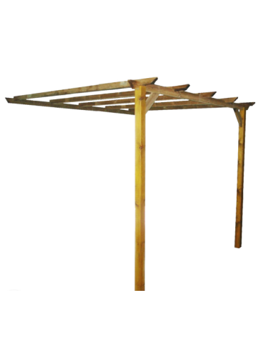 Pergola Addossata in Legno da Esterno 3X3 H2,8MT