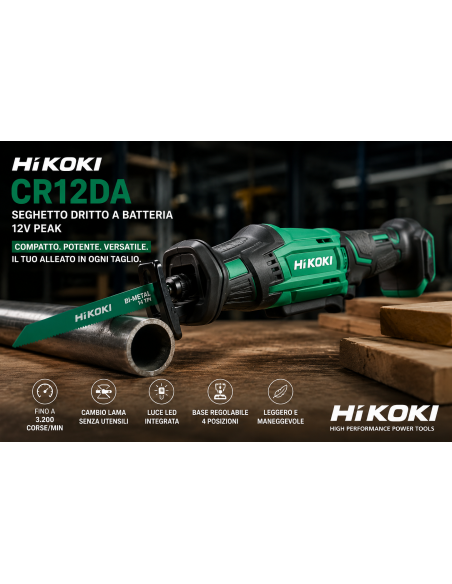 HiKOKI CR12DA Seghetto Dritto 12V Peak a Batteria | Ferramenta Salvato