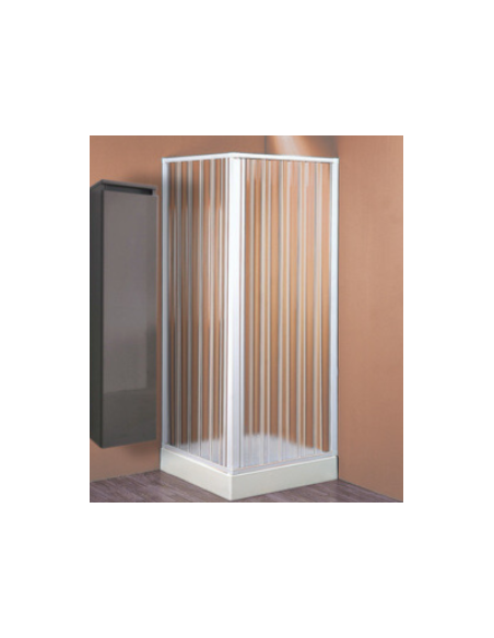 Box Doccia Soffietto 80/60x80/60 Angolare PVC Magnetico H185