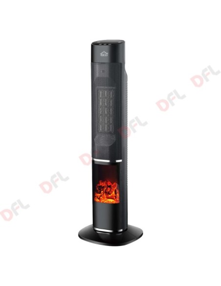 DCG STUFA CERAMICA PTC2011 CAMINETTO 2 livcalore display touch oscillazione timer caminetto