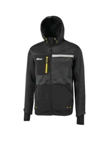 FELPA FULL ZIP + CAPPUCCIO GALAXY U-POWER BLACK CARBON