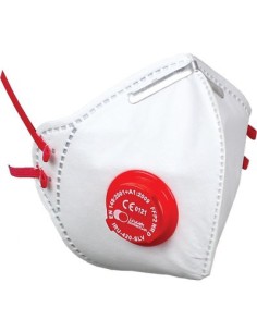 MASCHERINA MONOUSO FFP2 NR D + VALVOLA IRUDEK BIANCA PIEGHEVOLE BUSTA SINGOLA CF - PZ 10