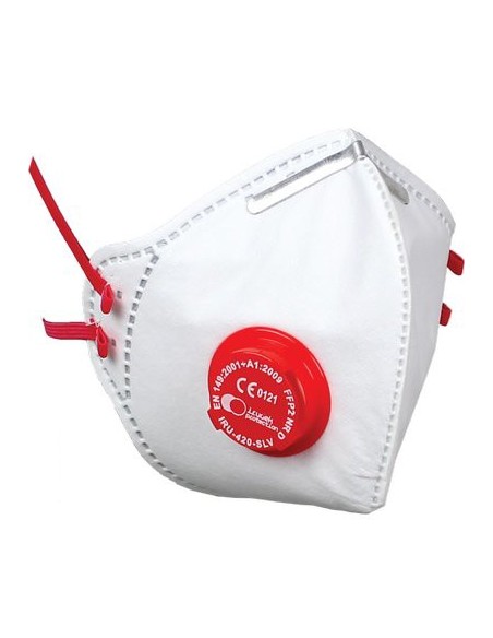 MASCHERINA MONOUSO FFP2 NR D + VALVOLA IRUDEK BIANCA PIEGHEVOLE BUSTA SINGOLA CF - PZ 10