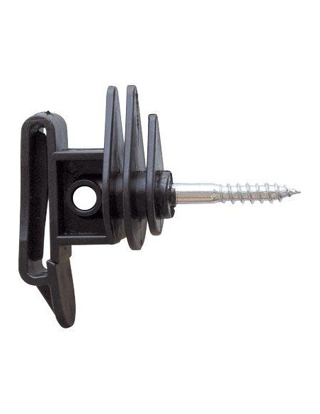 ISOLATORE ELETTRORECINZIONE PIATTO VITE LEGNO X FILO + CORDA + FETTUCCIA MAX MM 40